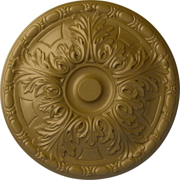 Ekena Millwork Granada Ceiling Medallion (Fits Canopies up to 4 1/4"), Hand-Painted Gold, 15 3/4"OD x 5/8"P CM16GAGLS - main